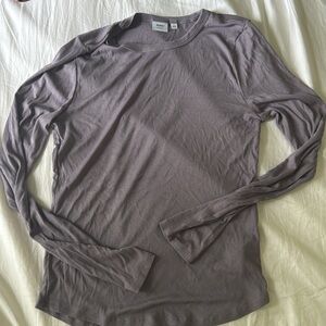 Aritzia Sunday Best Lilac ReRib Bliss Hip Long Sleeve